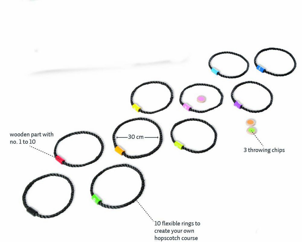 Gra w klasy Hop Scotch - 10 obręczy 6+