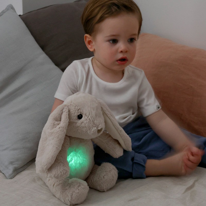 Cloud B - Love Light Buddies Billy Bunny - Szumiący Królik z czujnikiem ruchu i pozytywką