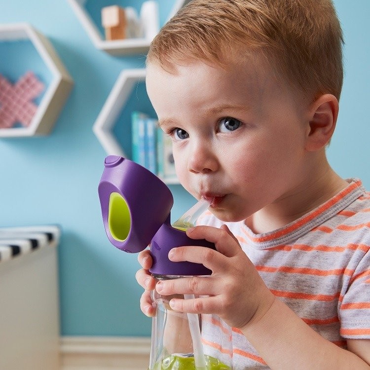 B.Box Tritanowa butelka ze słomką 450 ml, lemon sherbet 9m+