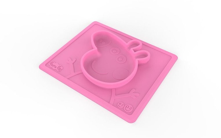 EZPZ Miseczka z Podkładką 2w1 Peppa Pig Różowa
