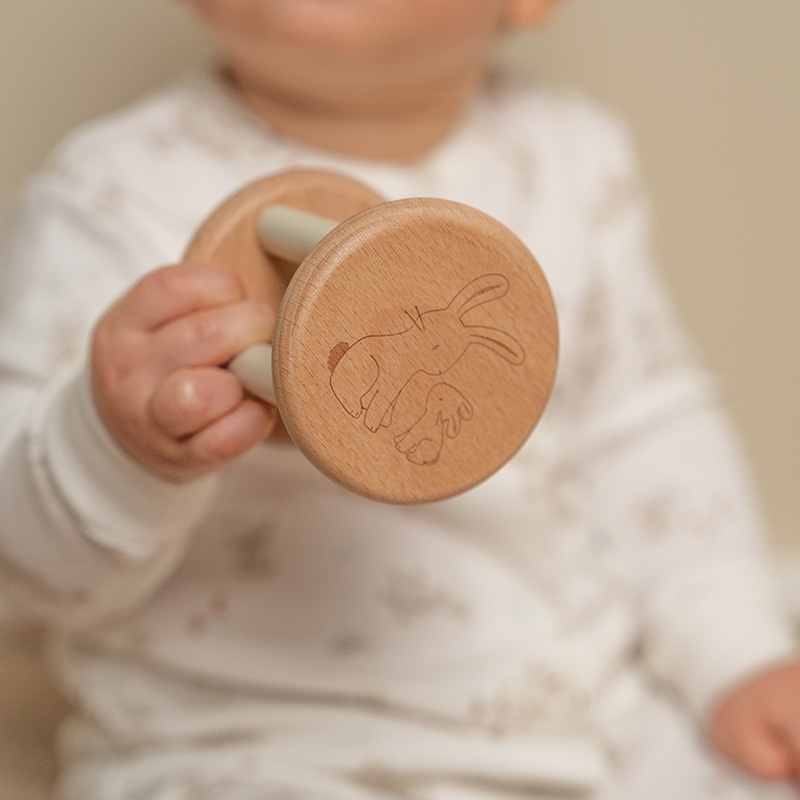 Little Dutch Grzechotka Baby Bunny Drewniana 3m+