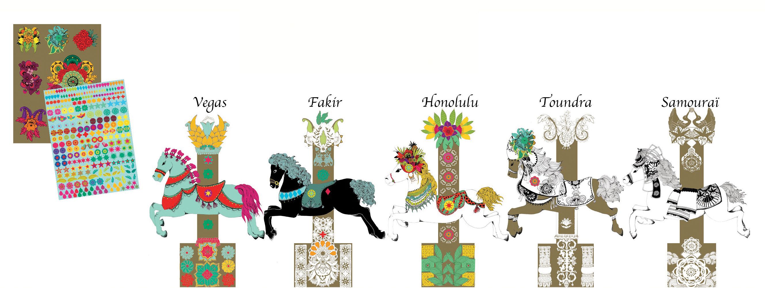 Janod Karuzela z Konikami DIY 7+ | Kreatywny Zestaw