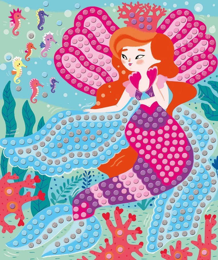 Janod Zestaw Kreatywny Mozaika Księżniczki 7+