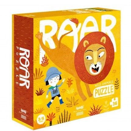 Londji, Puzzle dla dzieci Roar - dzikie zwierzęta, 36 el.