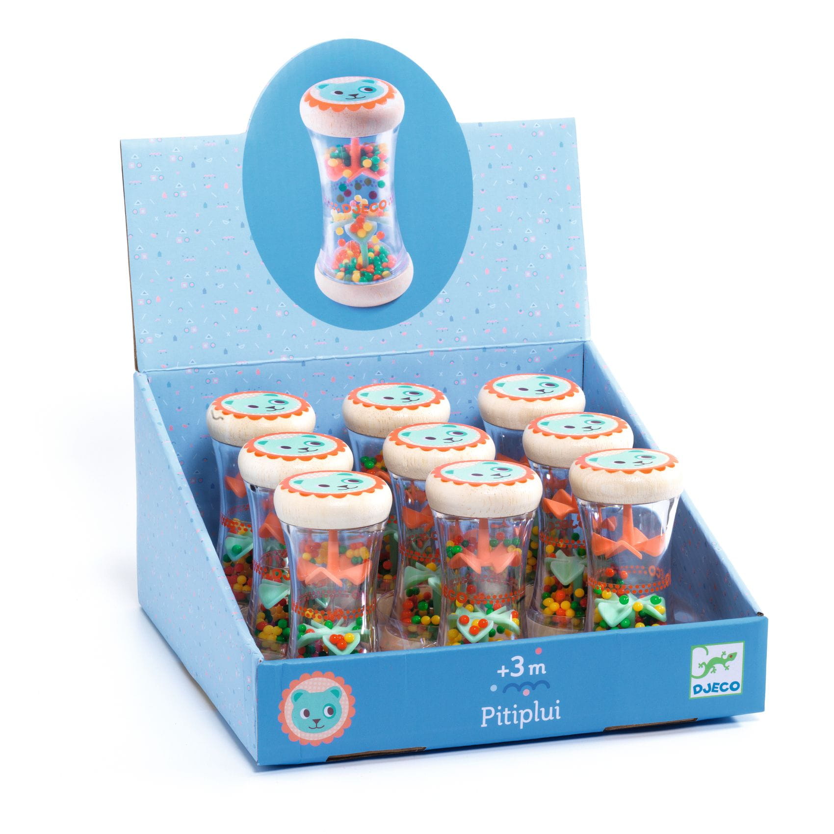 Djeco Grzechotka PITI PLUI drewniana deszczownica 3m+