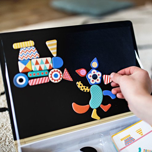 Janod Magnetibook Układanka Magnetyczna Kształty 3-8 lat