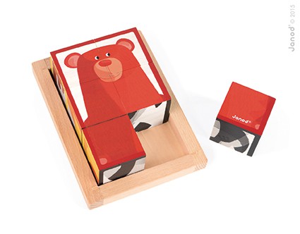 Janod Klocki Puzzle Baby Forest 6 el. 1+