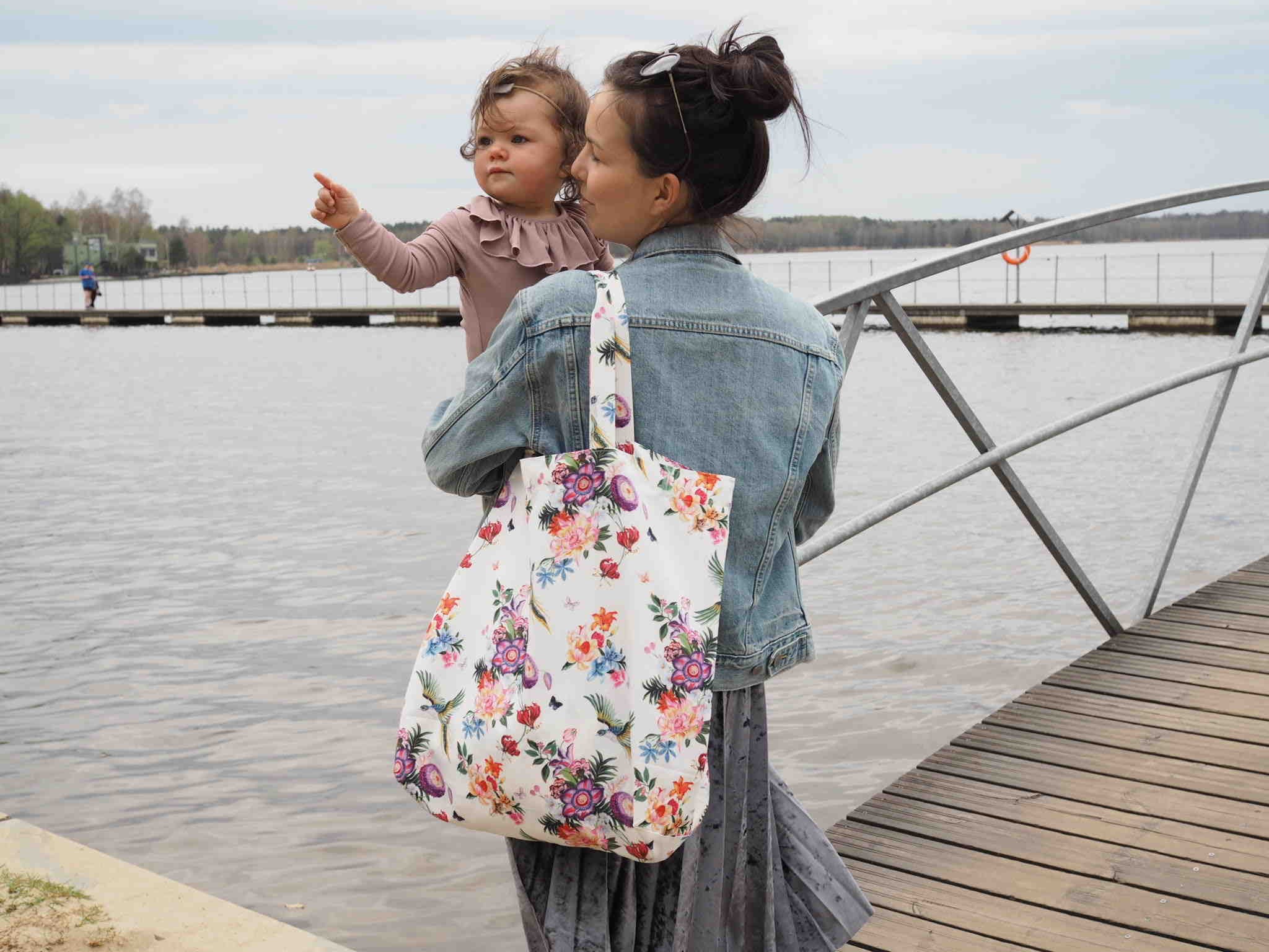 La Millou Shopper Bag Lady Peony - Praktyczna Torba Mama 0+