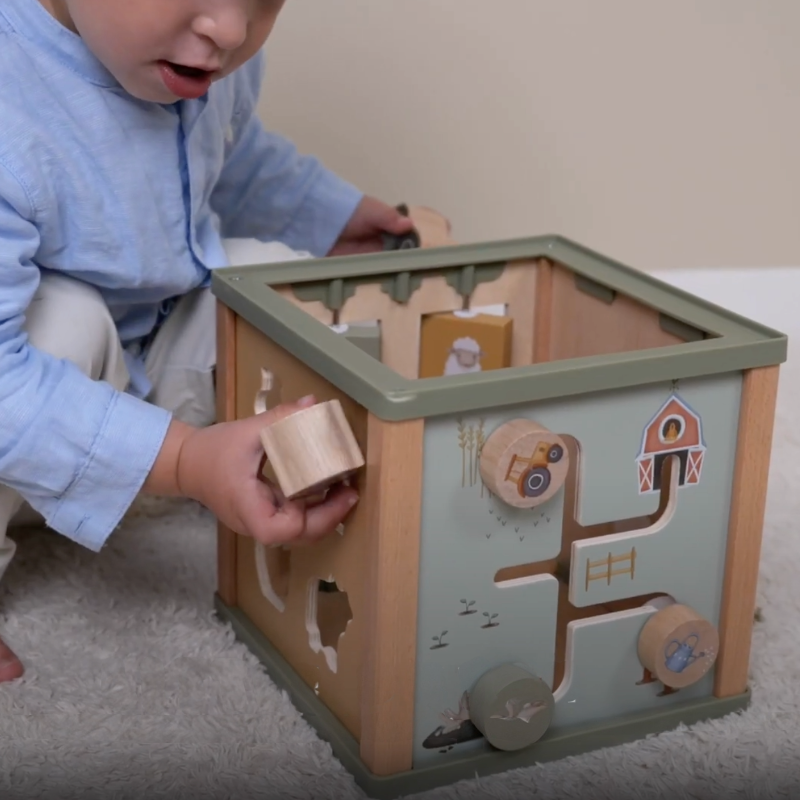 Little Dutch Kostka edukacyjna Little Farm 18m+