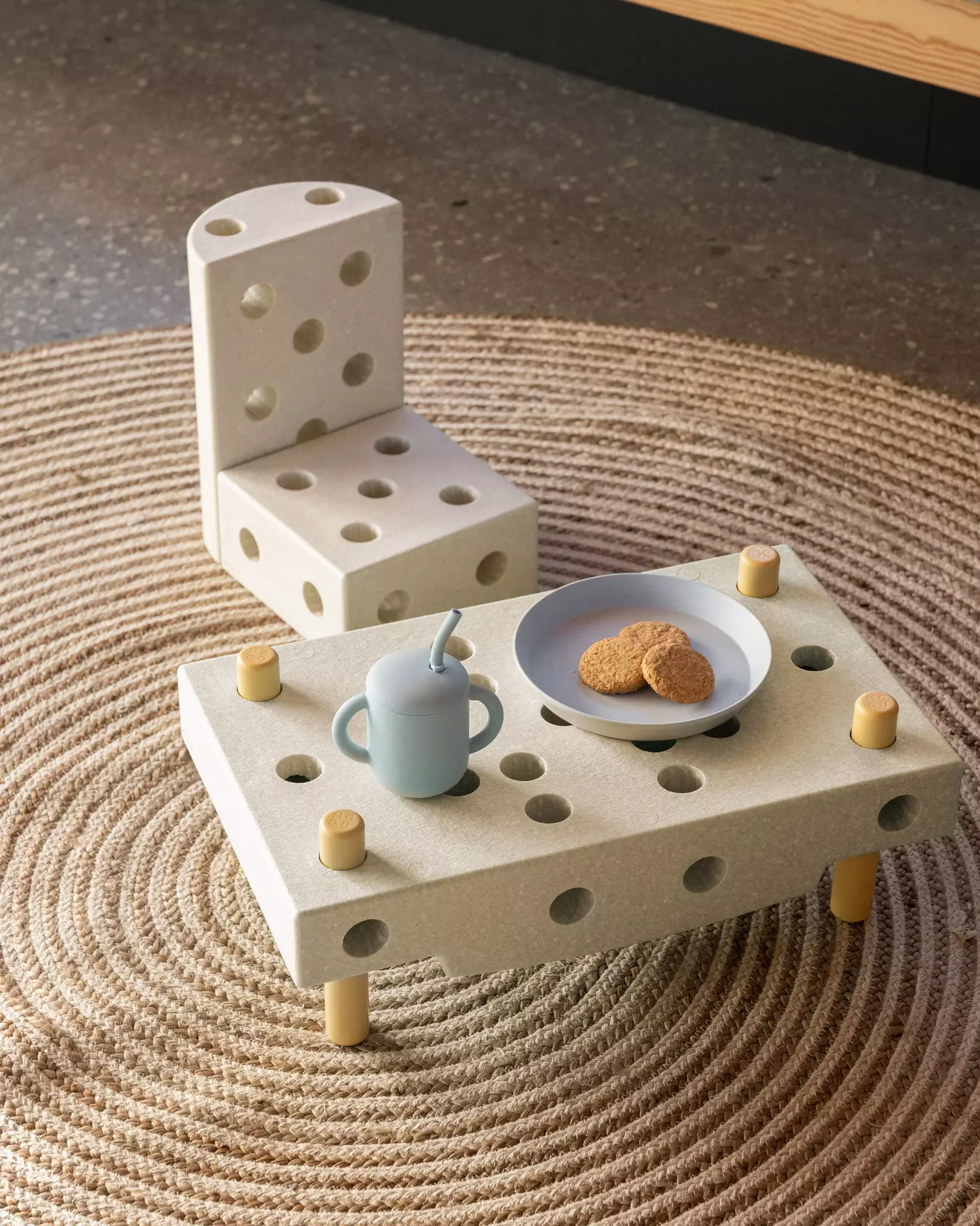 MODU Explorer Set - Klocki Motoryczne Piaskowy Szary 0-6 lat