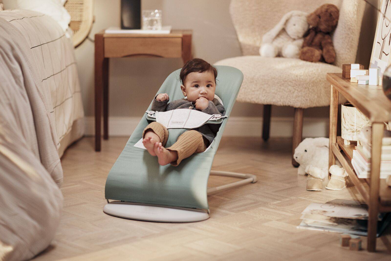 Babybjorn Leżaczek Balance Soft Bawełna Jasnoszary 0+