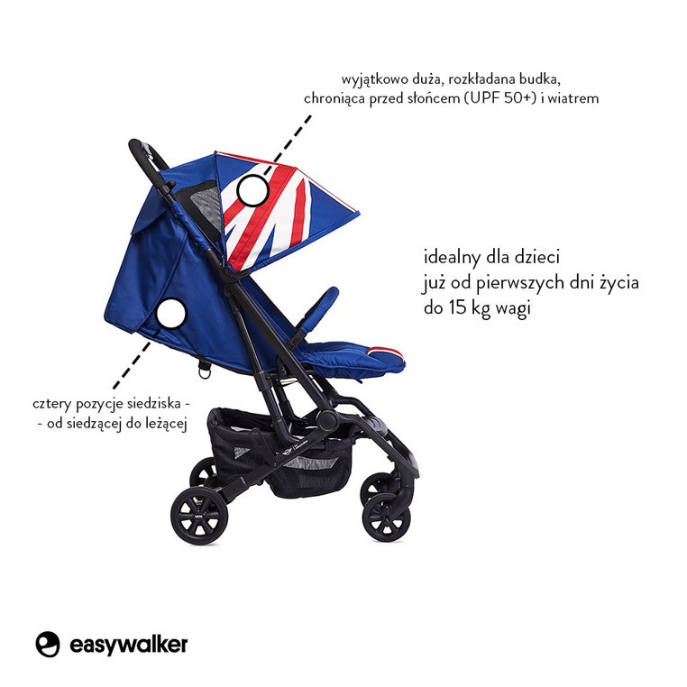 Easywalker Buggy XS Union Jack Classic wózek spacerowy