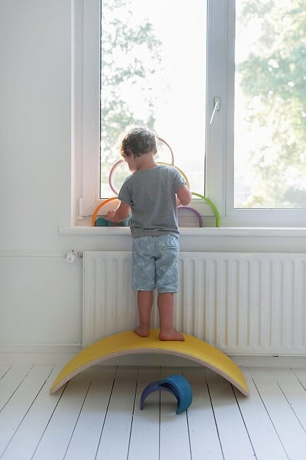 Wobbel Deska do balansowania XL różowa z filcem 115cm