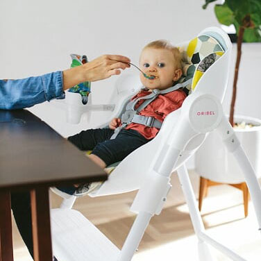 Oribel Krzesełko do karmienia Cocoon Błękitny 6m+
