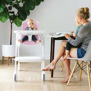 Oribel Krzesełko do karmienia Cocoon Różowe 0+