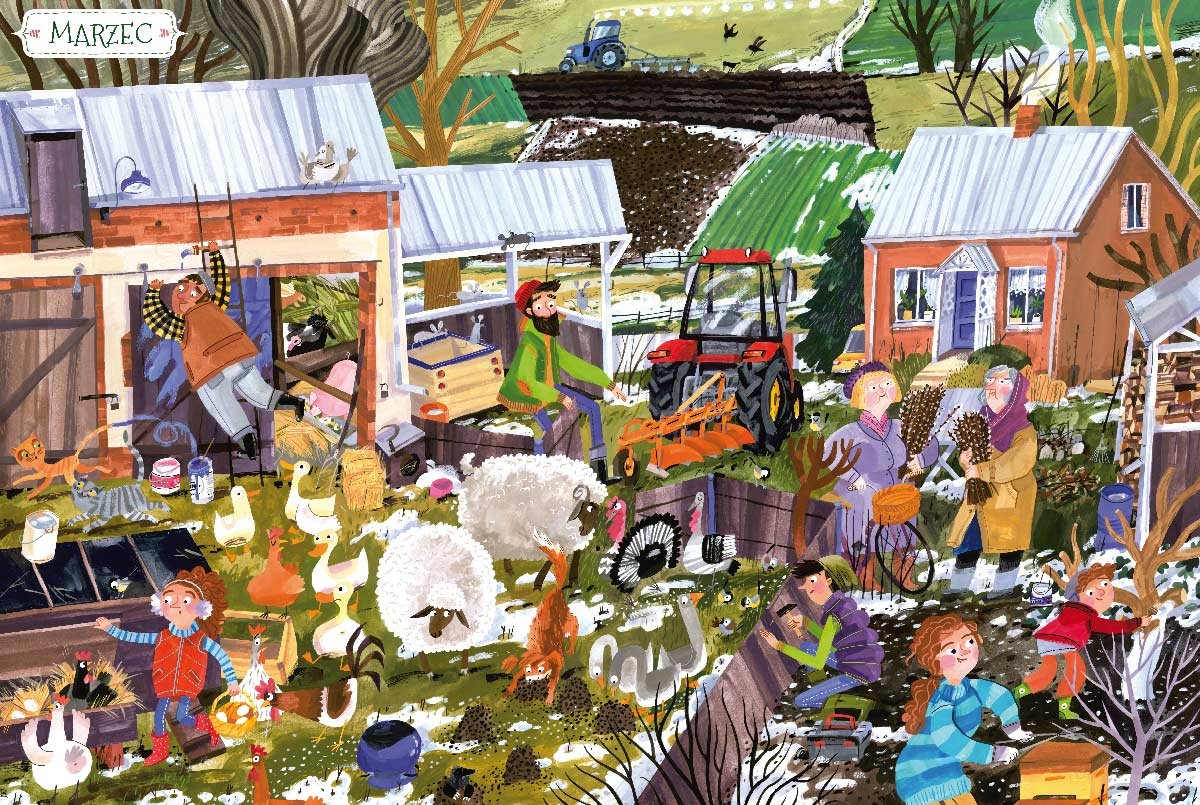 Rok na wsi Książka Edukacyjna dla Dzieci od 3 lat