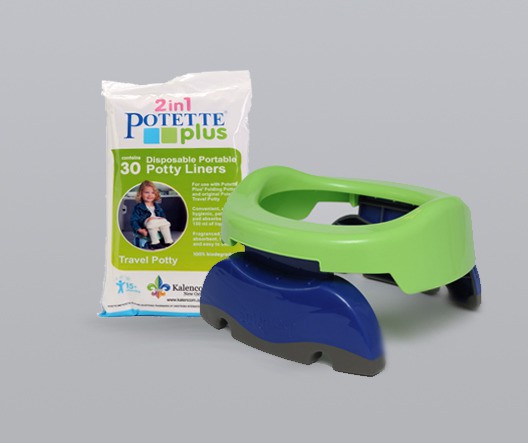 Potette Plus,  Nocnik turystyczny i nakładka na WC 2w1 Potette Plus zielony