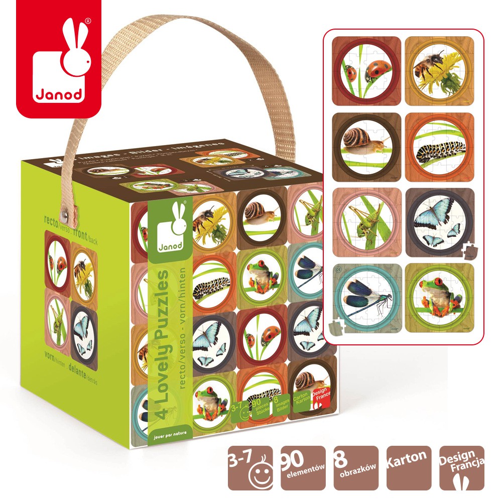 Janod Puzzle 8w1 Ogród Lovely 3+