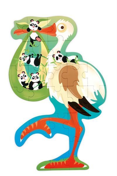 Scratch Puzzle Bocian konturowe 24el 3+