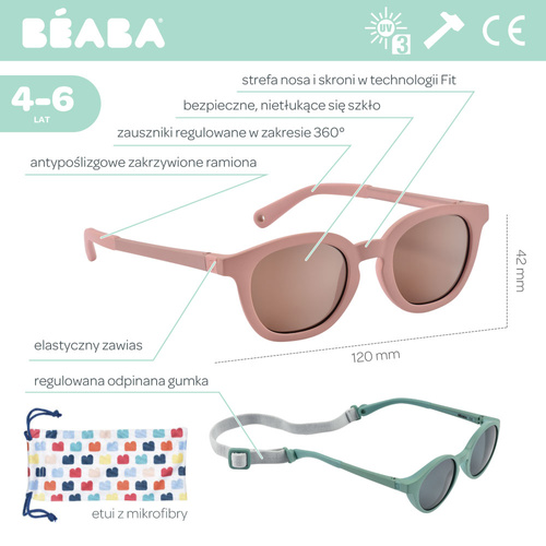 BEABA Okulary Przeciwsłoneczne Sunny Blush UV400 4-6 lat