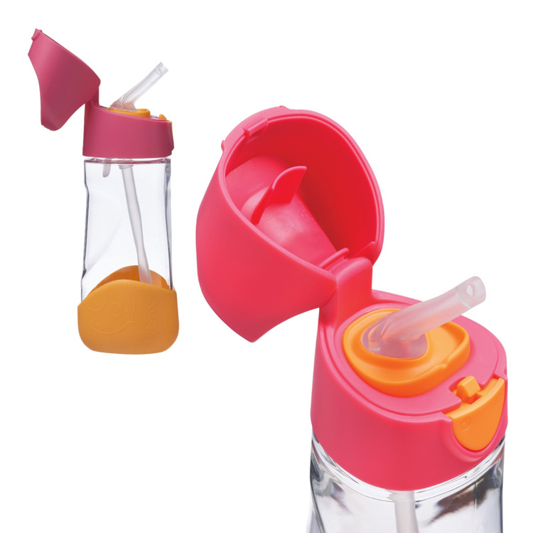 B.Box Zestaw Mini Lunchbox + Butelka Tritanowa ze słomką 450 ml, Strawberry Shake