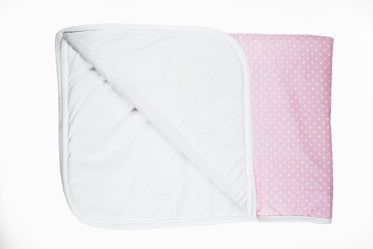 Kocyk Ocieplany 70x100 cm Różowo-Szary