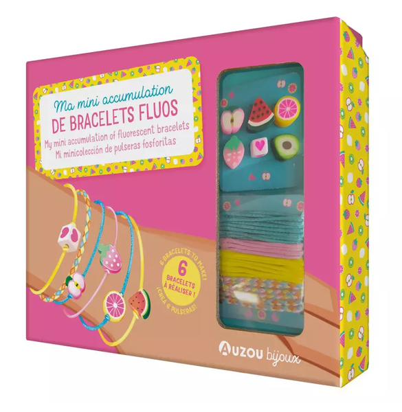 Auzou Zestaw Bransoletek Fluorescencyjnych DIY 6+