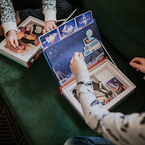 Janod Magnetibook Układanka Magnetyczna Kosmos 3+