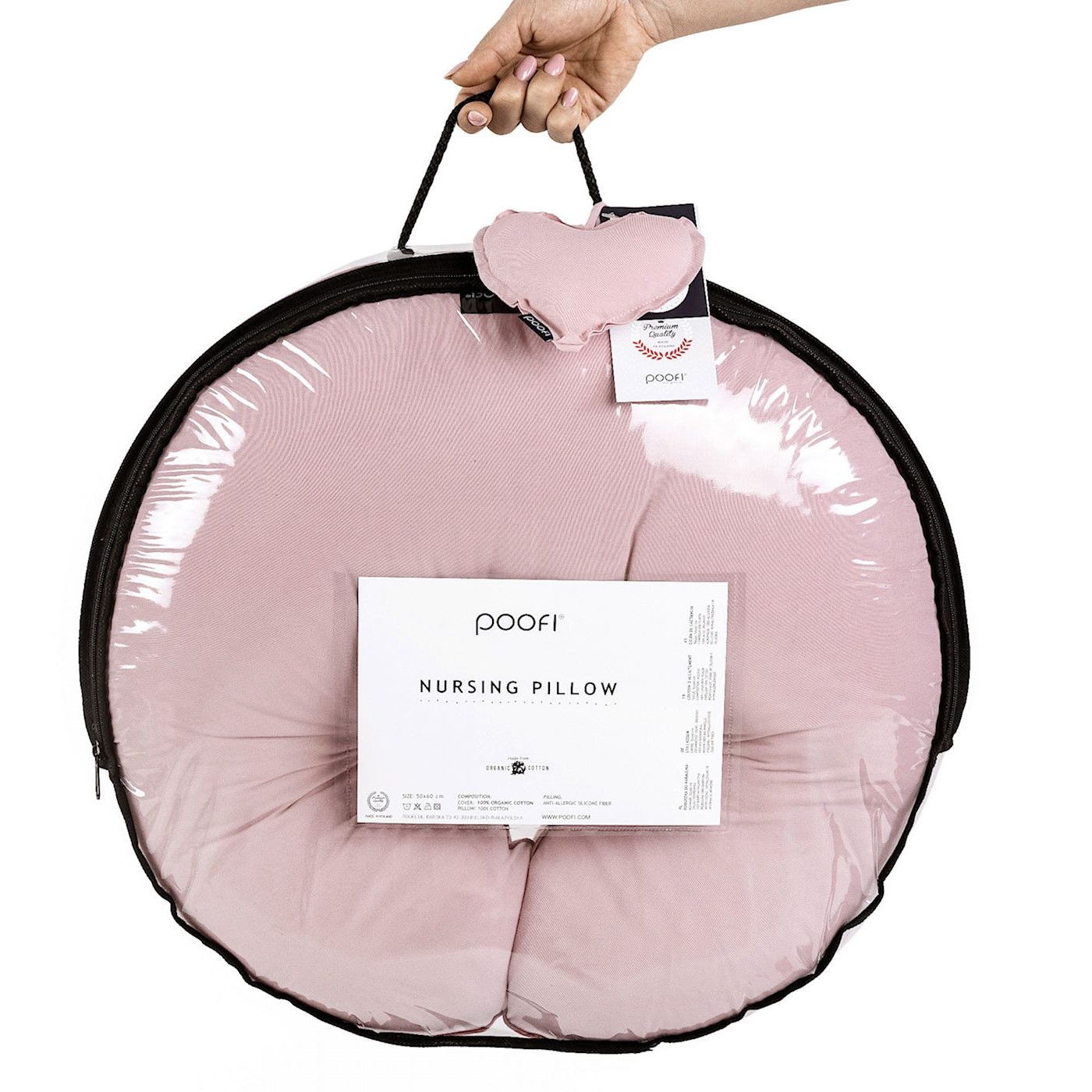 Poofi Poduszka do karmienia Organic piwonia 50x60cm