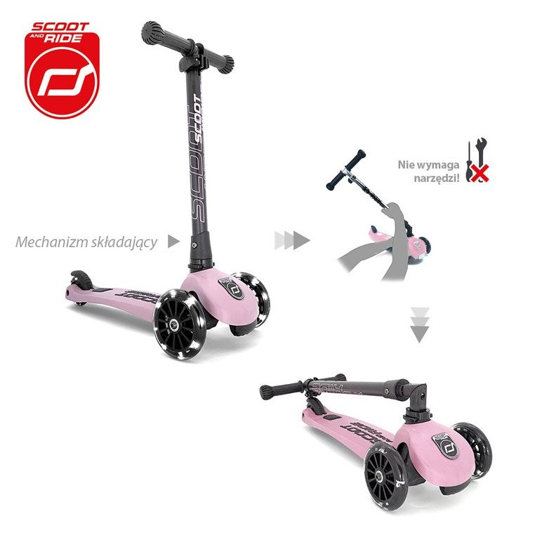 Scoot & Ride Hulajnoga Highwaykick 3 LED Rose 3+