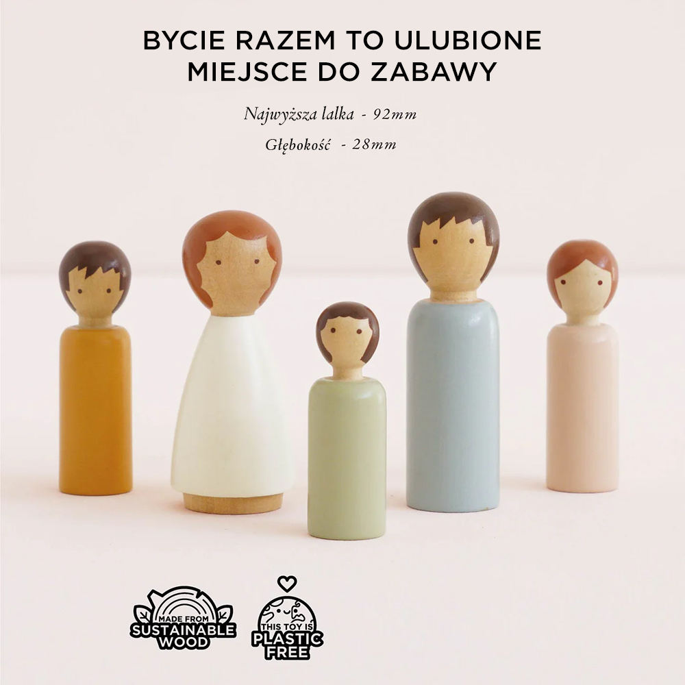 Rodzina figurek lalek drewnianych do domku | Le Toy Van
