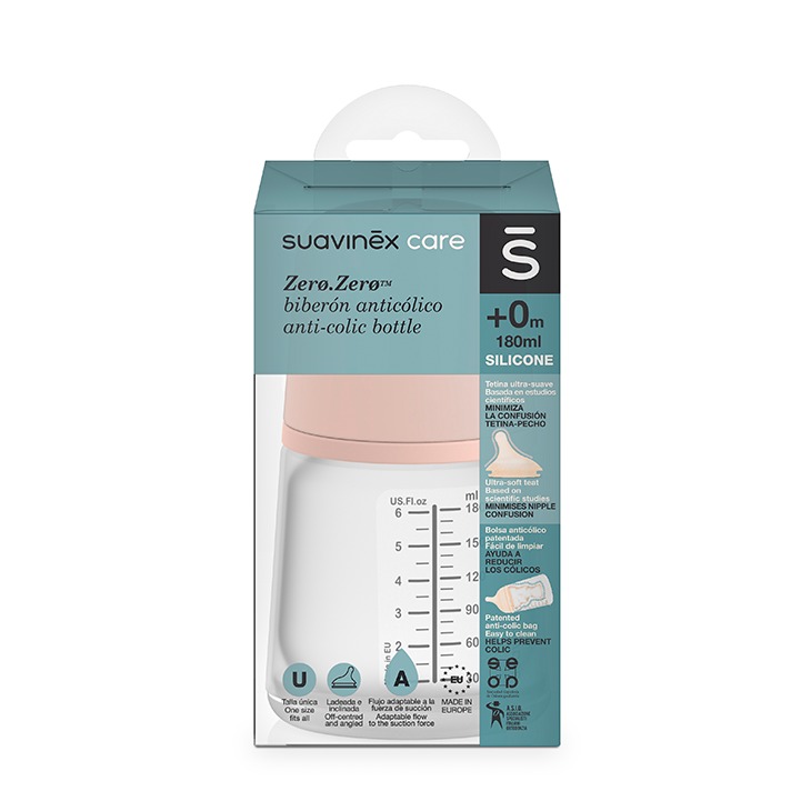 Suavinex Butelka Regulowany Przepływ ZERO ZERO 180ml 0+