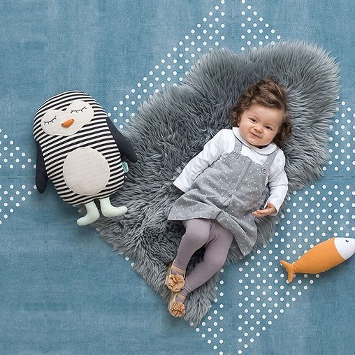 Toddlekind Mata Piankowa Puzzle Earth Marine Blue 0+ | Fabryka Wafelków