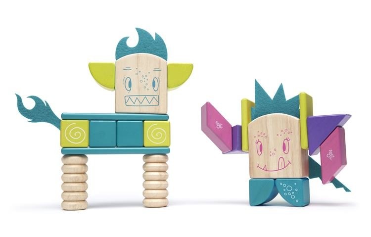 Tegu Klocki Magnetyczne STICKY MONSTERS Beans & Tumtum 1+