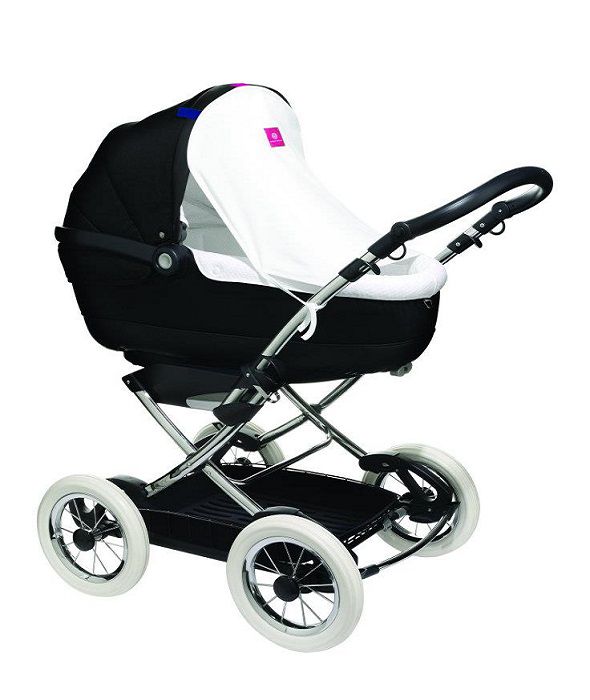 Osłona przeciwsłoneczna do wózka biała