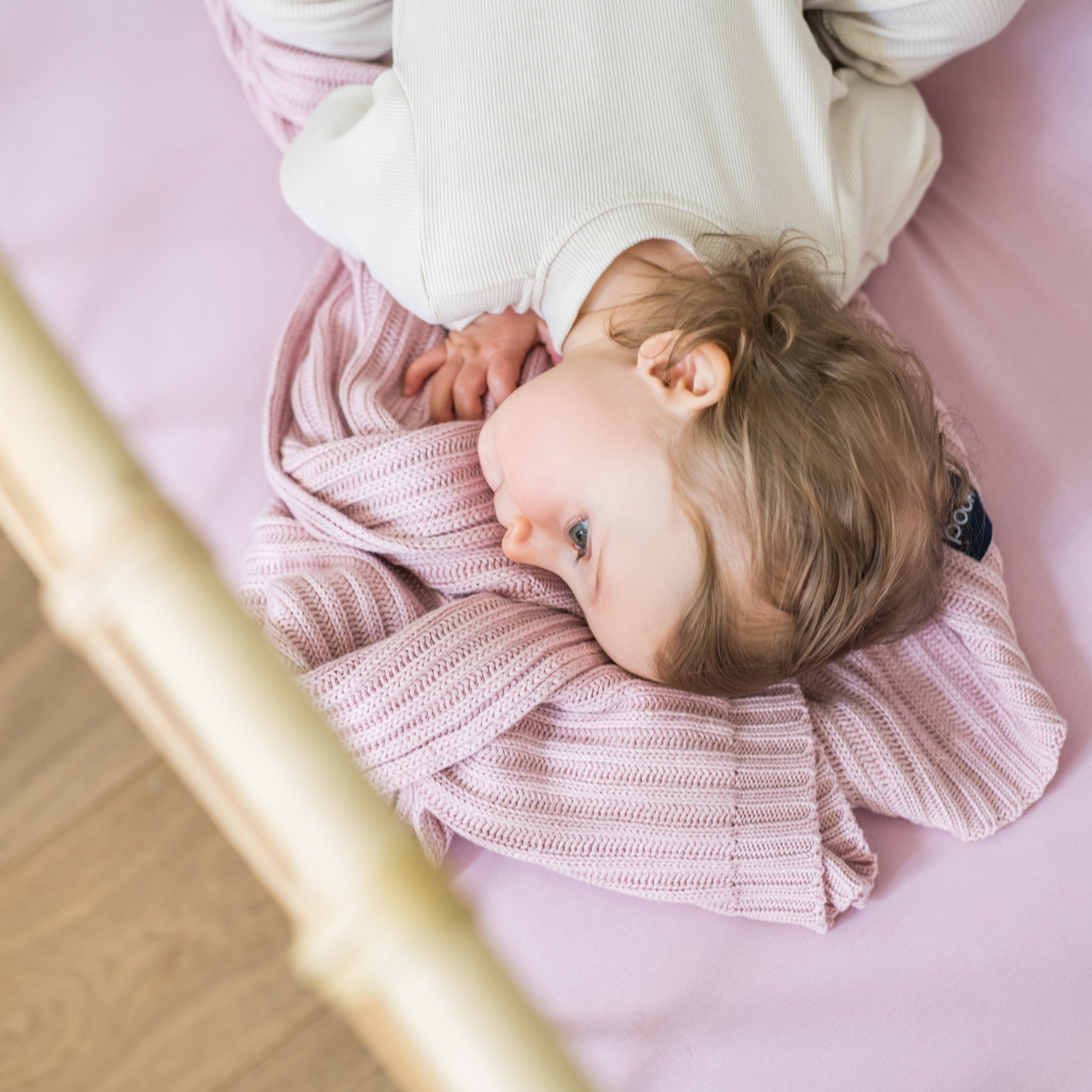 Poofi Kocyk bambusowy Oslo vintage pink 70x100