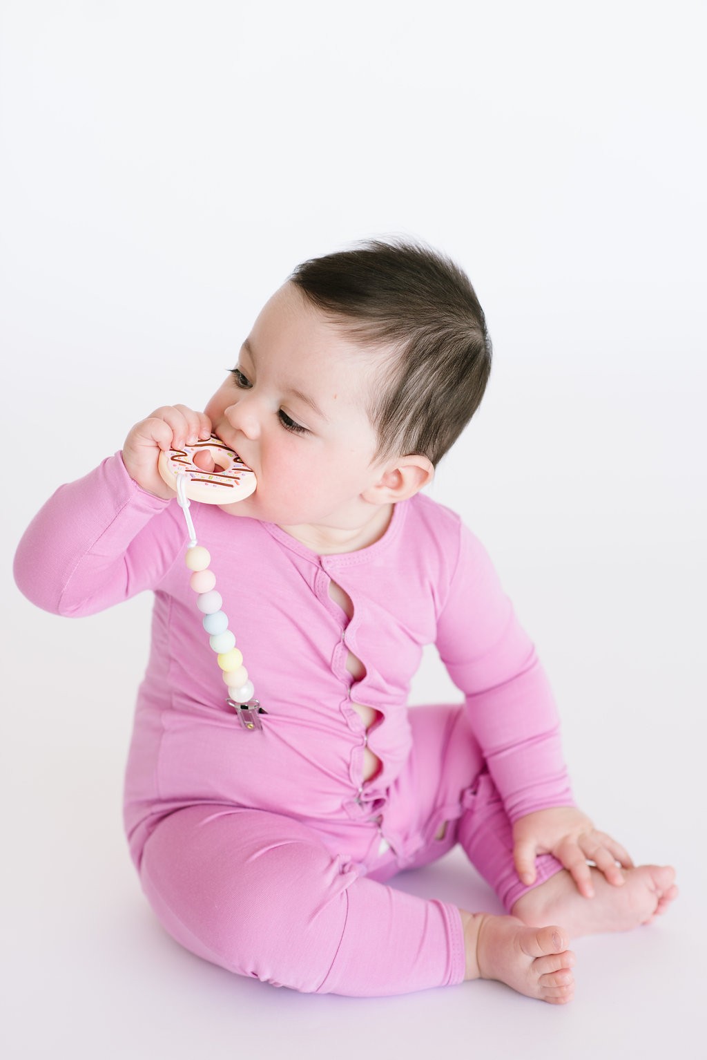 LouLou Lollipop Gryzak Silikonowy Donut Różowy 0+