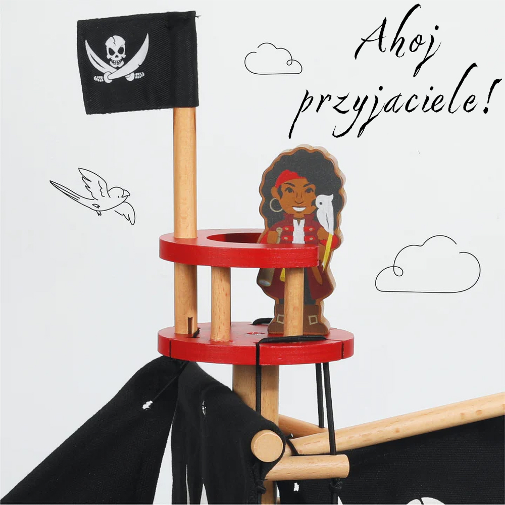 Le Toy Van – Drewniany statek piracki Barbarossa FSC 3+