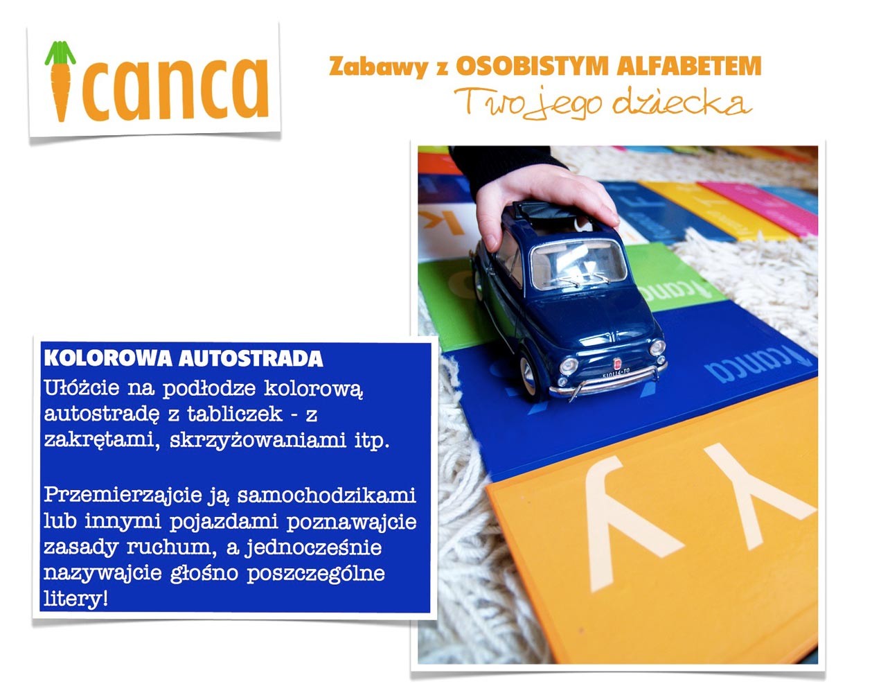 Osobisty Alfabet CANCA Drewniany od 3 lat