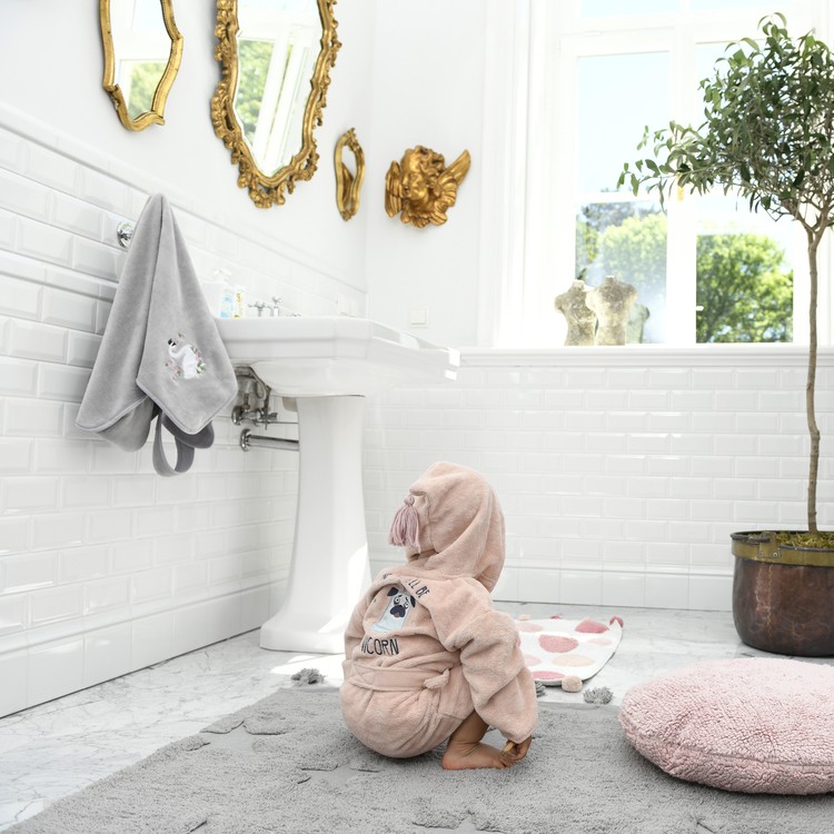La Millou Szlafrok Bamboo Soft Small Powder Pink Doggy Unicorn