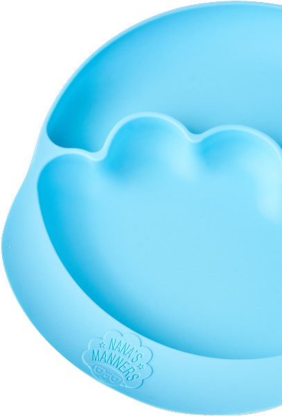 Nana's Manners, Talerz silikonowy z przyssawką - Blue