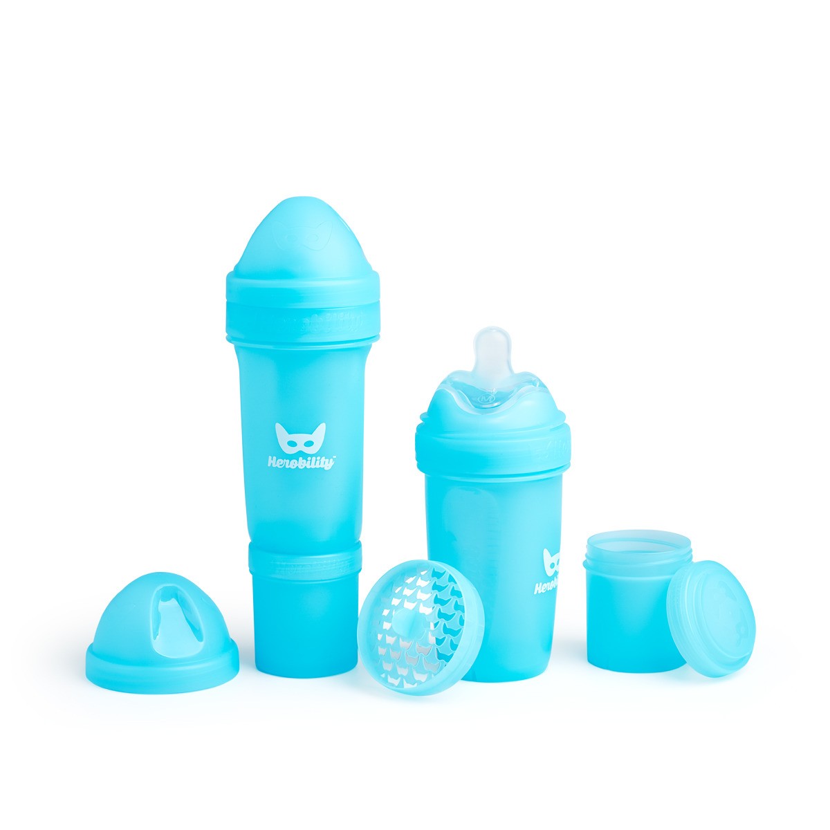 Herobility Butelka antykolkowa Herobottle 240 ml Niebieska 0+