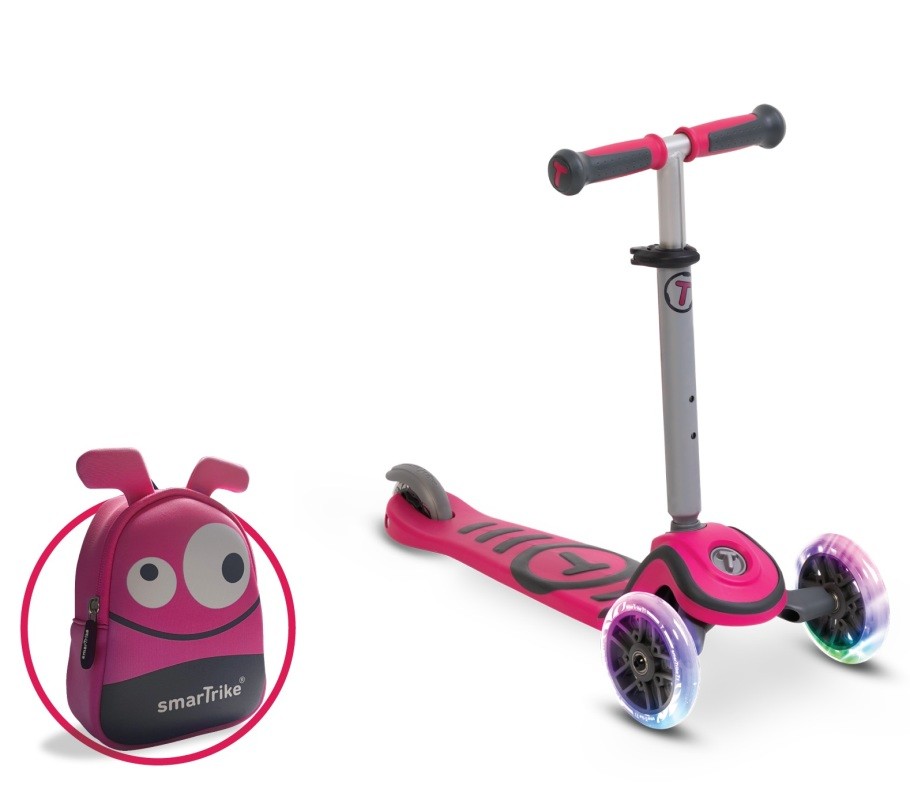 Smart Trike Hulajnoga Scooter T1 LED różowa 15m+