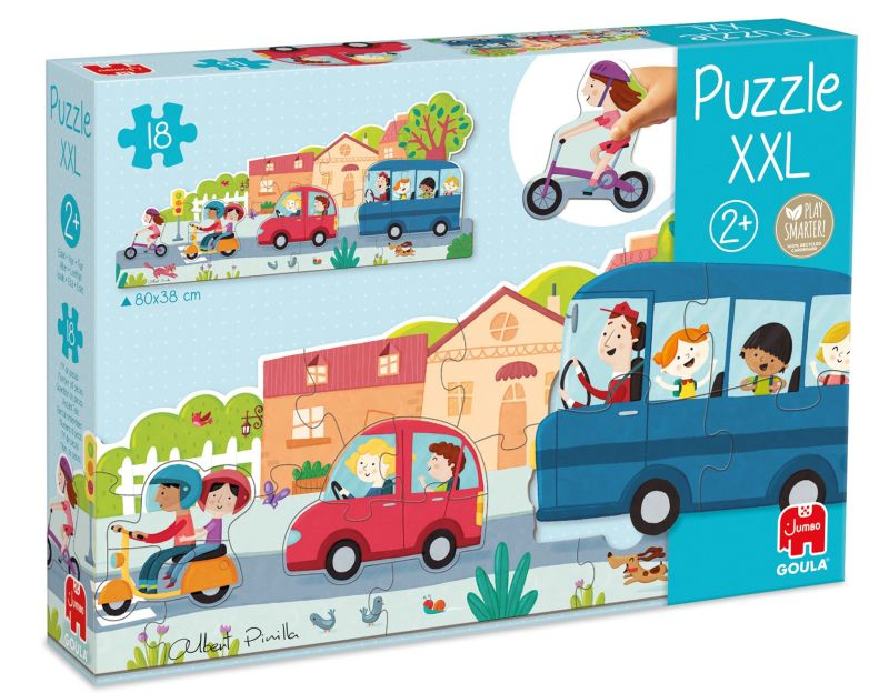 Puzzle dla dzieci XXL Pojazdy Goula