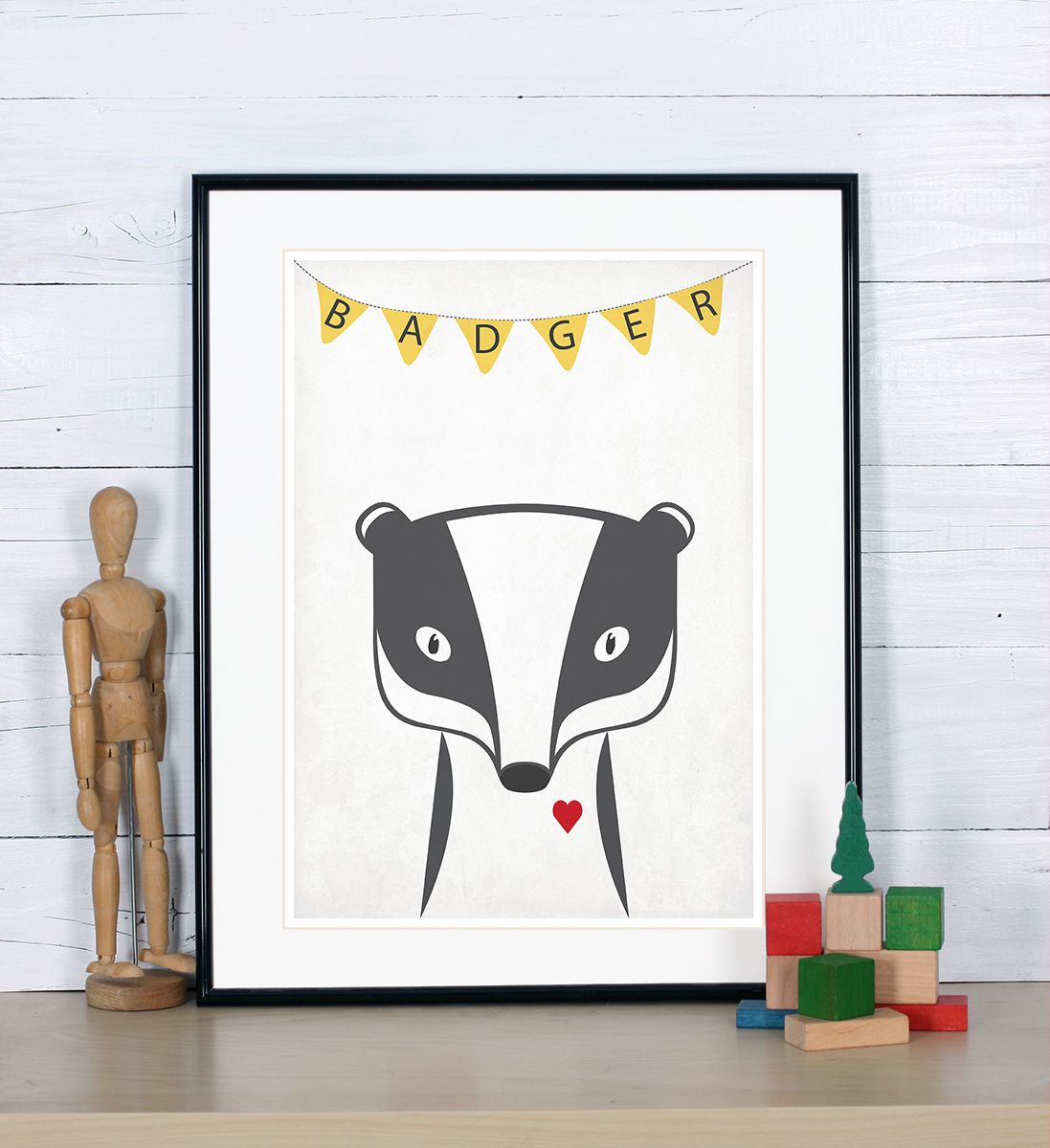 Plakat A3 Borsuk Borys - Dekoracja Pokoju Dziecięcego 3+