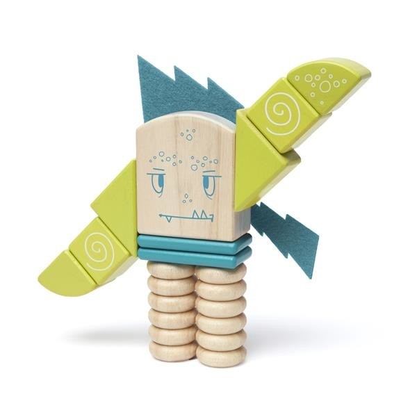 Tegu Drewniane Klocki Magnetyczne STICKY MONSTERS Zip Zap 1+
