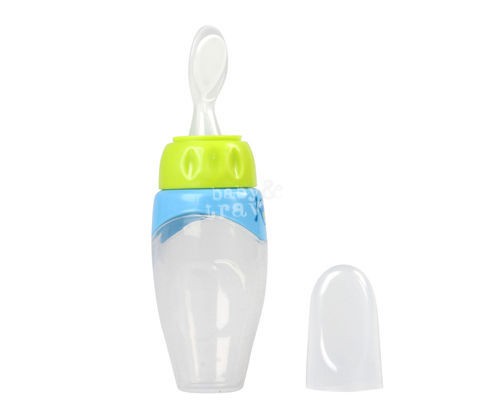 Kiokids Pojemnik z łyżeczką na jedzenie dla niemowląt 4+ mż