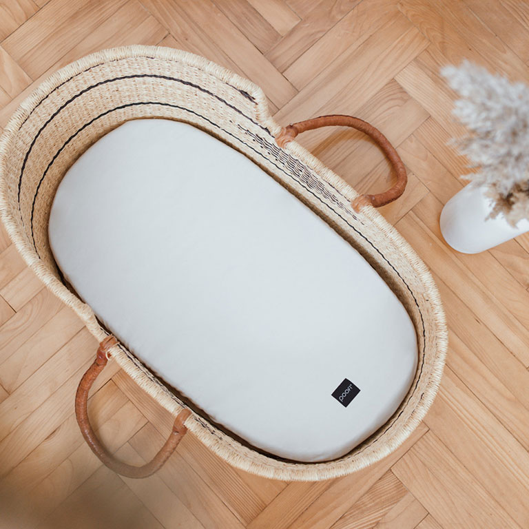 Poofi Prześcieradło do gondoli Organic 35x75 cm - Morela