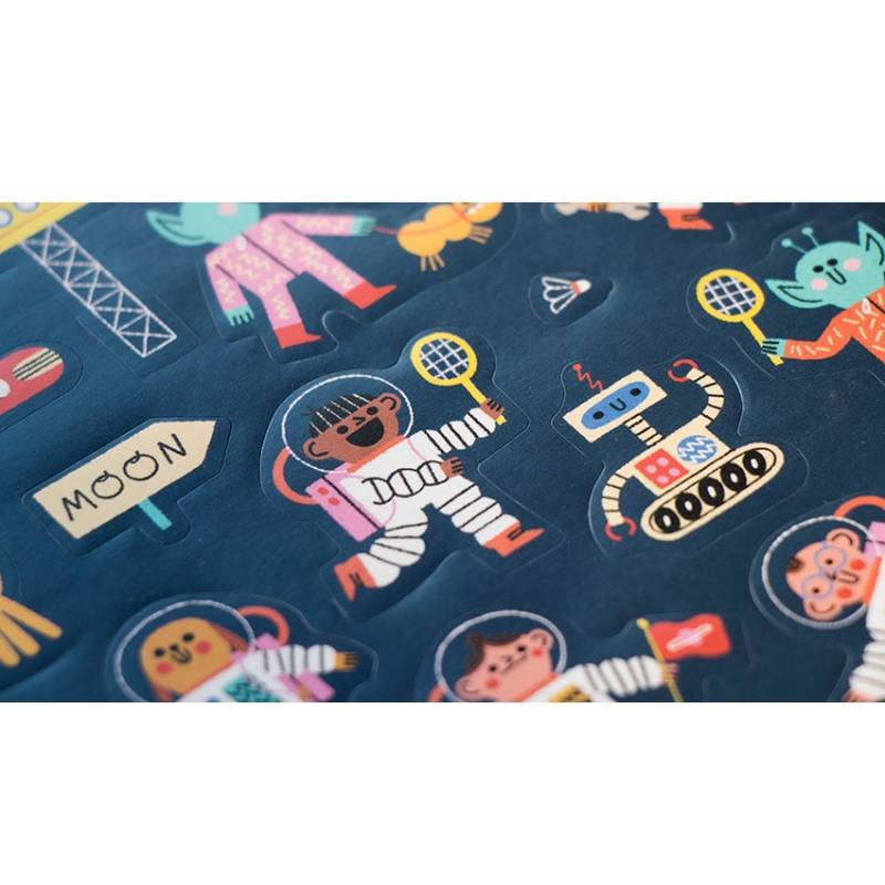 Londji Naklejki Wielorazowe Kosmos 150 el 3+