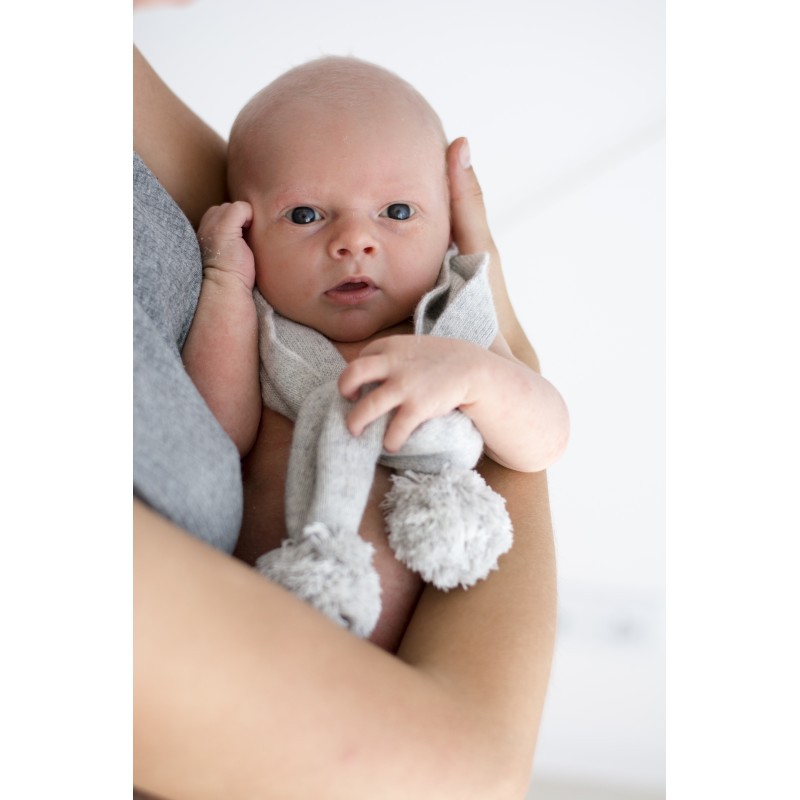 Effii Szalik Kaszmirowy z Pomponami L Srebrzysty 1-6 lat